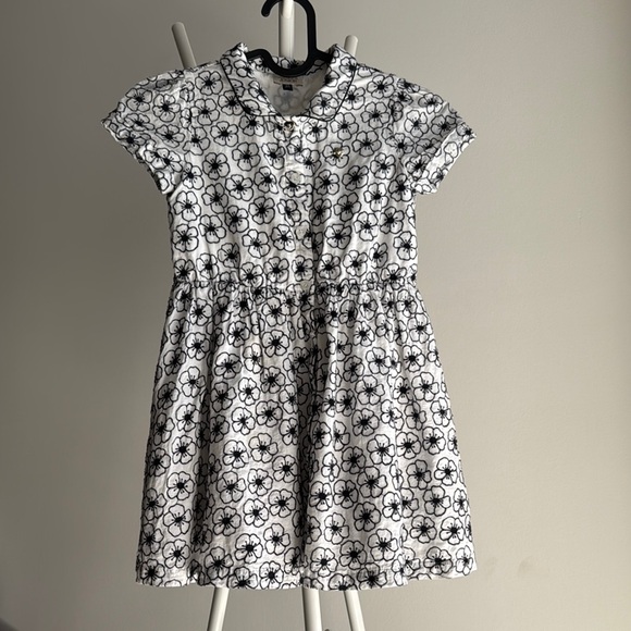 Armani Junior Floral Black and White Girls Dress
